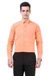 Solid Tailored Fit Saffron Cotton Shirt