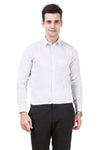 Dotted Tailored Fit white Cotton Shirt