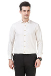Solid Tailored Fit white Cotton Shirt