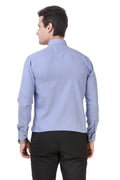 Solid Tailored Fit Light Blue Cotton Shirt