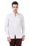 Printed Tailored Fit white Cotton Shirt