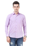 Solid Tailored Fit Light Purple Cotton Shirt